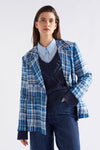 ELK RANIE JACKET - BLUE MULTI CHECK