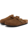 BIRKENSTOCK BOSTON CORDUROY EMBOSSED SUEDE - DARK TEA REG.