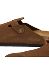 BIRKENSTOCK BOSTON CORDUROY EMBOSSED SUEDE - DARK TEA REG.