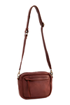 JUJU & CO CAMERA CROSSBODY BAG - COGNAC