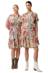 ONCE WAS CLEMENTINE SHIRT DRESS - AZALEA FIELDS