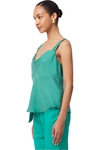 ONCE WAS DELRAY REVERSIBLE CUPRO CAMI - BAY GREEN