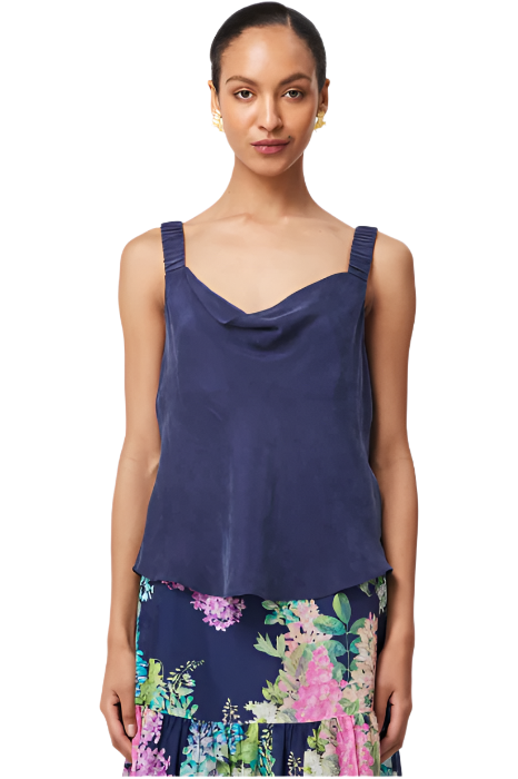 ONCE WAS DELRAY REVERSIBLE CUPRO CAMI - NAVY