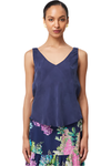 ONCE WAS DELRAY REVERSIBLE CUPRO CAMI - NAVY