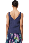 ONCE WAS DELRAY REVERSIBLE CUPRO CAMI - NAVY