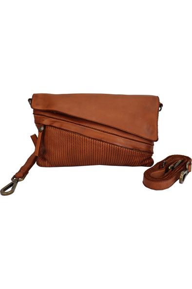 KOMPANERO DELTA CROSSBODY BAG - COGNAC