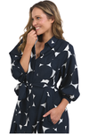 ELM DEMI SPOT DRESS - NAVY