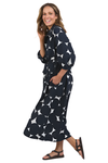 ELM DEMI SPOT DRESS - NAVY