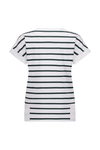 VASSALLI DROP SLEEVE TOP - WHITE/FOREST STRIPE