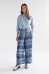 ELK RANIE PANT - BLUE MULTI CHECK