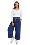 ELM GRETA WIDE LEG PANT - DARK BLUE WASH