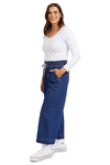 ELM GRETA WIDE LEG PANT - DARK BLUE WASH