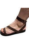 MOLLINI HILROA SUEDE SANDAL - CHOCOLATE