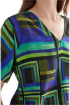 ELK IDEELL V-NECK TOP - SALONE PRINT