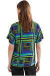 ELK IDEELL V-NECK TOP - SALONE PRINT