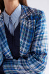 ELK RANIE JACKET - BLUE MULTI CHECK