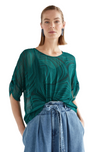 ELK KRAVA SHEER TOP - MALACHITE PRINT