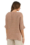 NATURALS  LINEN TOP - BRICK