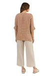 NATURALS  LINEN TOP - BRICK