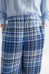 ELK RANIE PANT - BLUE MULTI CHECK