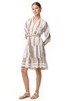 ONCE WAS SANIBEL LINEN VISCOSE DRESS -CAYMAN STRIPE