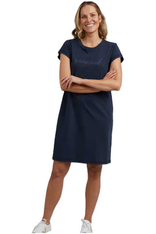 FOXWOOD SIGNATURE TEE DRESS - NAVY