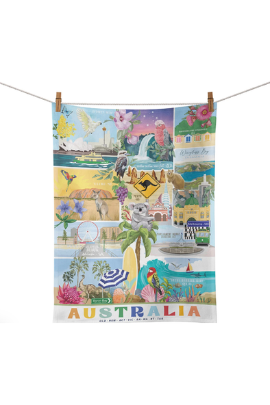 LALA LAND TEA TOWEL - GDAY AUSTRALIA