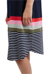 ELM TERRA TEE DRESS - NAVY+WHITE STRIPE