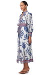 ONCE WAS TIERRA COTTON SILK DRESS - PALM SHADOW