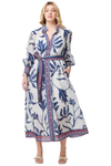 ONCE WAS TIERRA COTTON SILK DRESS - PALM SHADOW