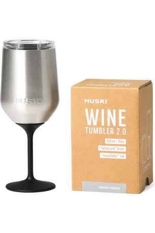 HUSKI WINE TUMBLER 2.0 - BRUSHED STAINLESS