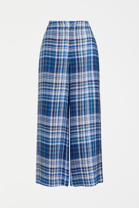 ELK RANIE PANT - BLUE MULTI CHECK